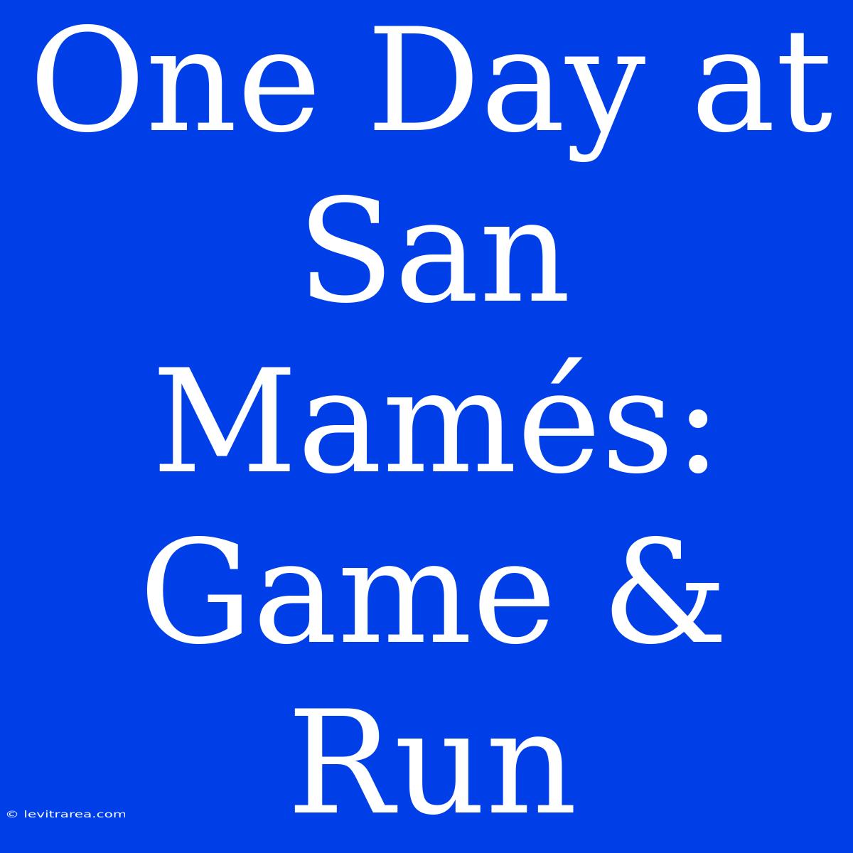 One Day At San Mamés: Game & Run