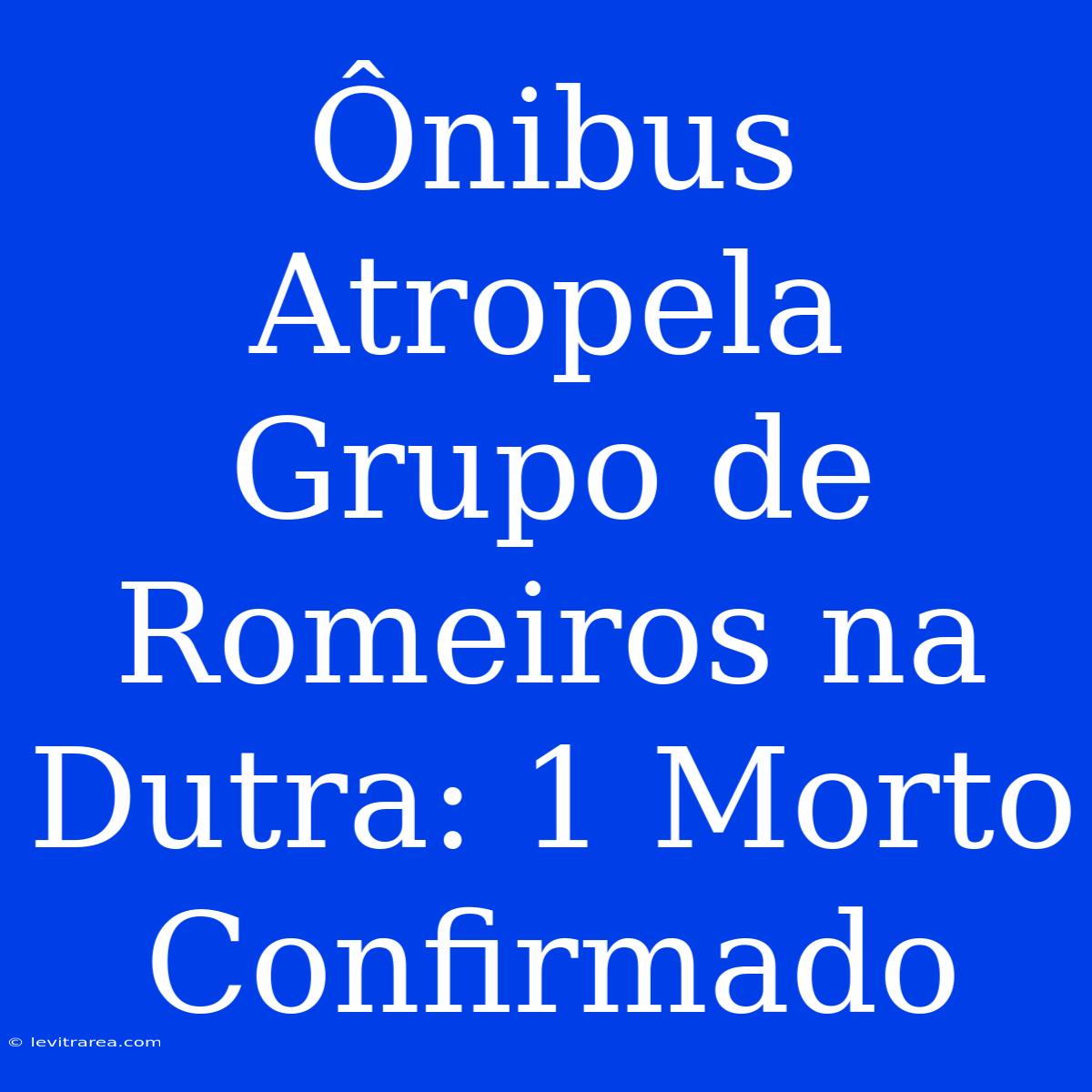 Ônibus Atropela Grupo De Romeiros Na Dutra: 1 Morto Confirmado 