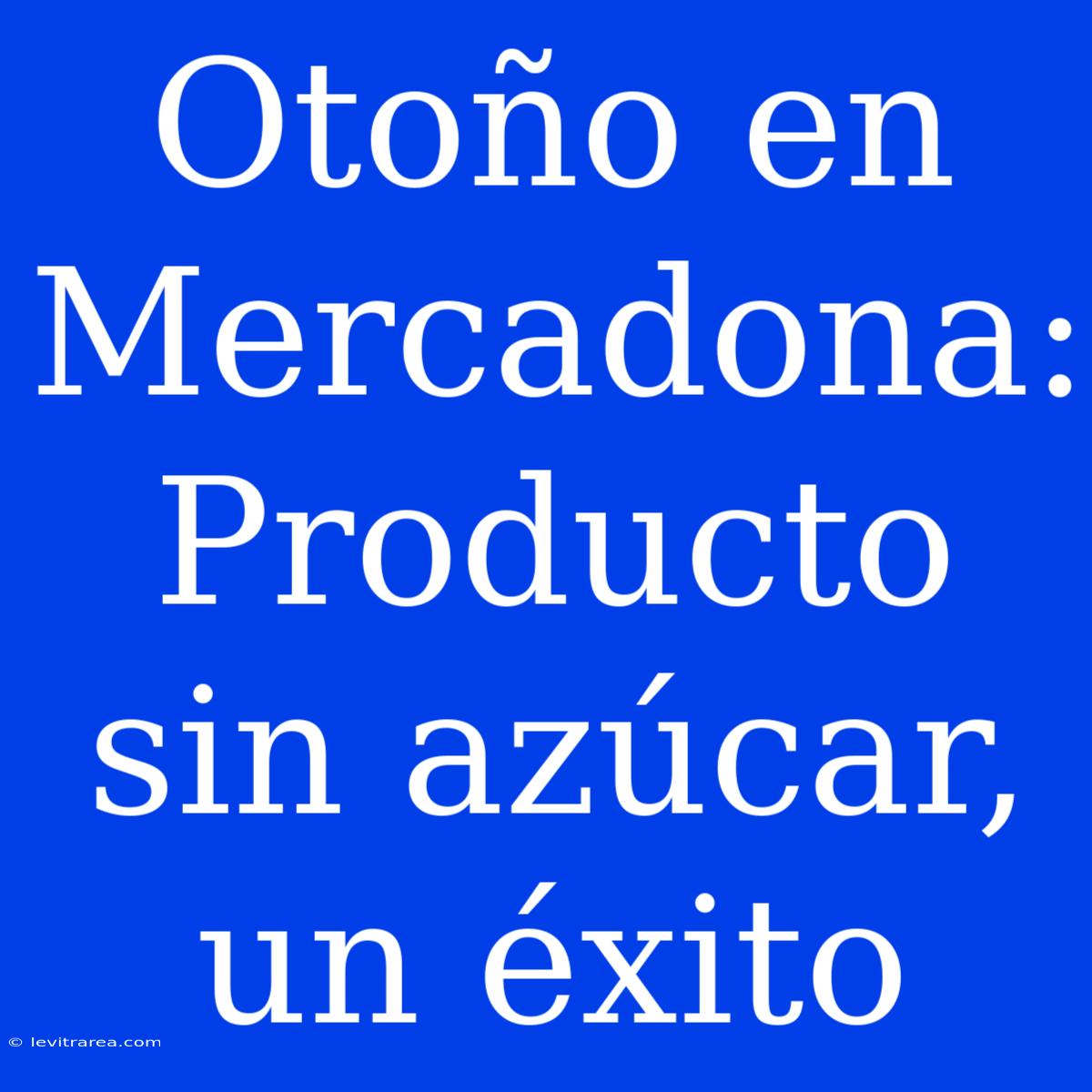 Otoño En Mercadona: Producto Sin Azúcar, Un Éxito