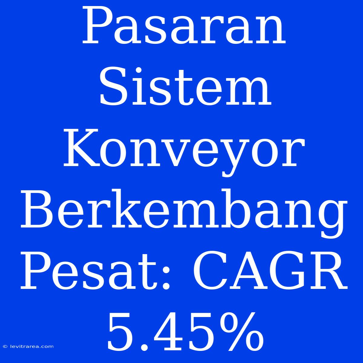 Pasaran Sistem Konveyor Berkembang Pesat: CAGR 5.45%