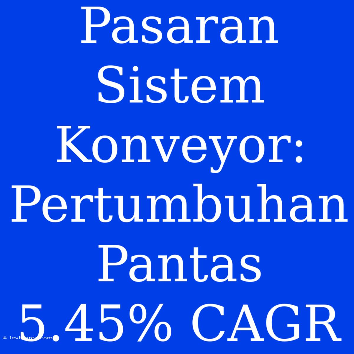 Pasaran Sistem Konveyor: Pertumbuhan Pantas 5.45% CAGR