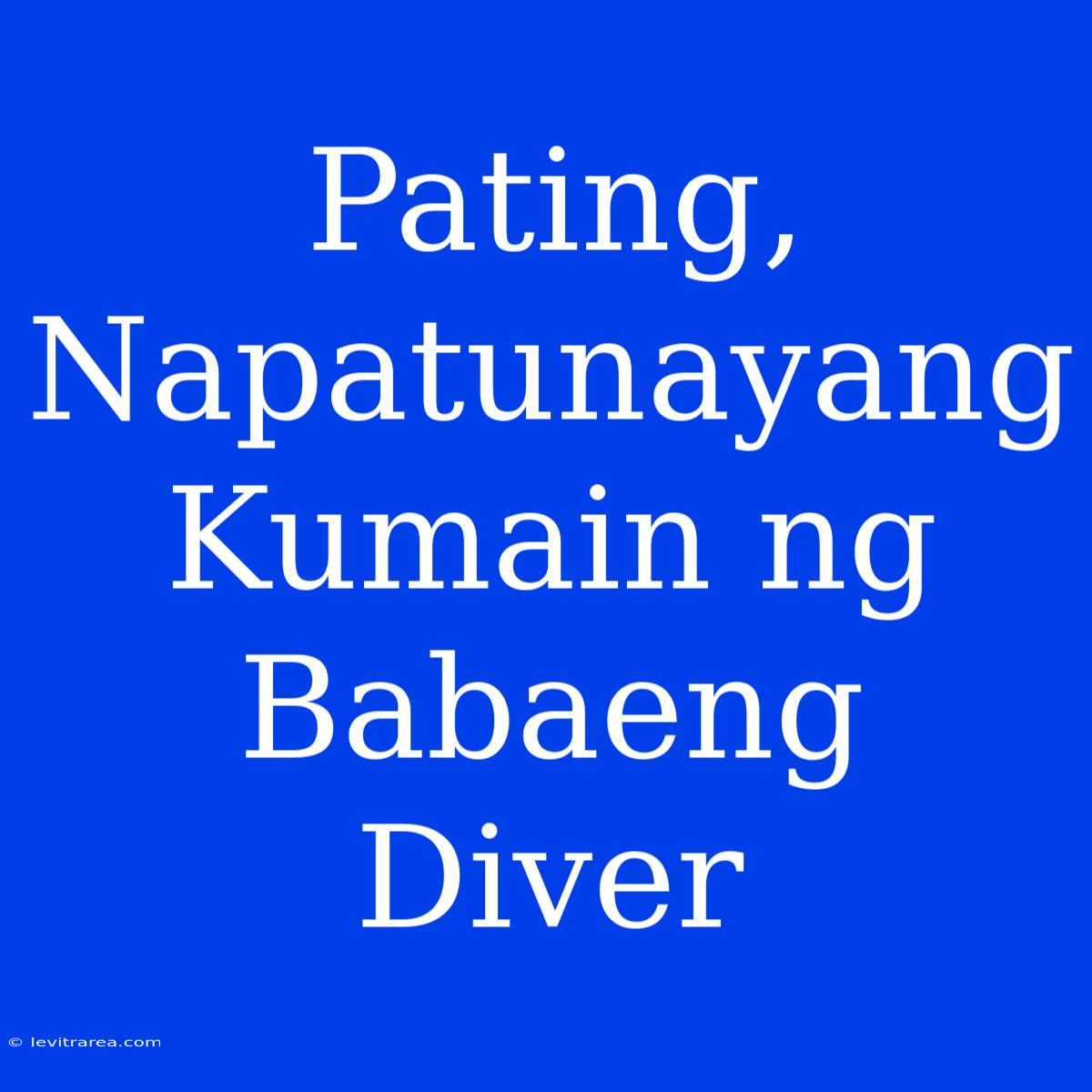 Pating, Napatunayang Kumain Ng Babaeng Diver