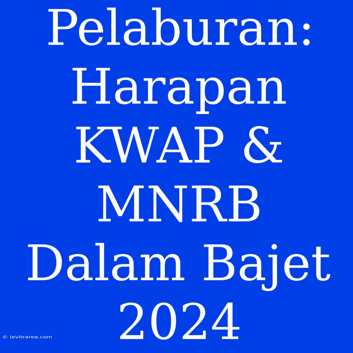 Pelaburan: Harapan KWAP & MNRB Dalam Bajet 2024