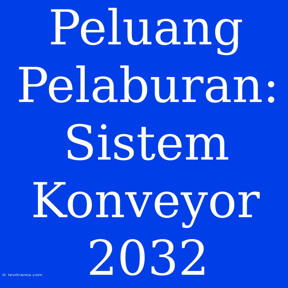 Peluang Pelaburan: Sistem Konveyor 2032