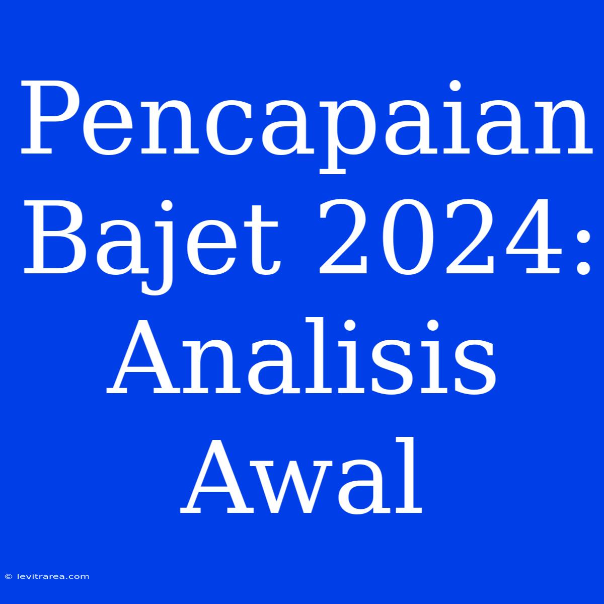 Pencapaian Bajet 2024: Analisis Awal