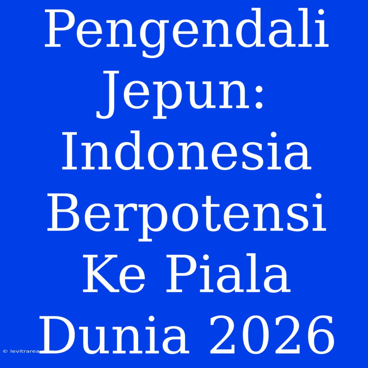 Pengendali Jepun: Indonesia Berpotensi Ke Piala Dunia 2026