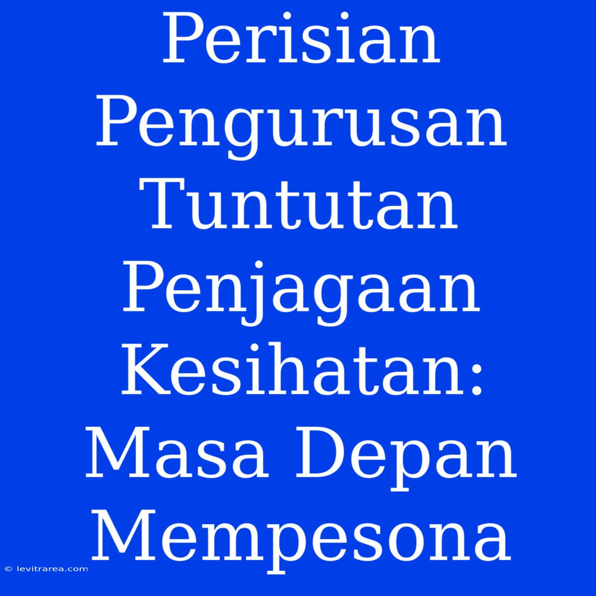 Perisian Pengurusan Tuntutan Penjagaan Kesihatan: Masa Depan Mempesona 