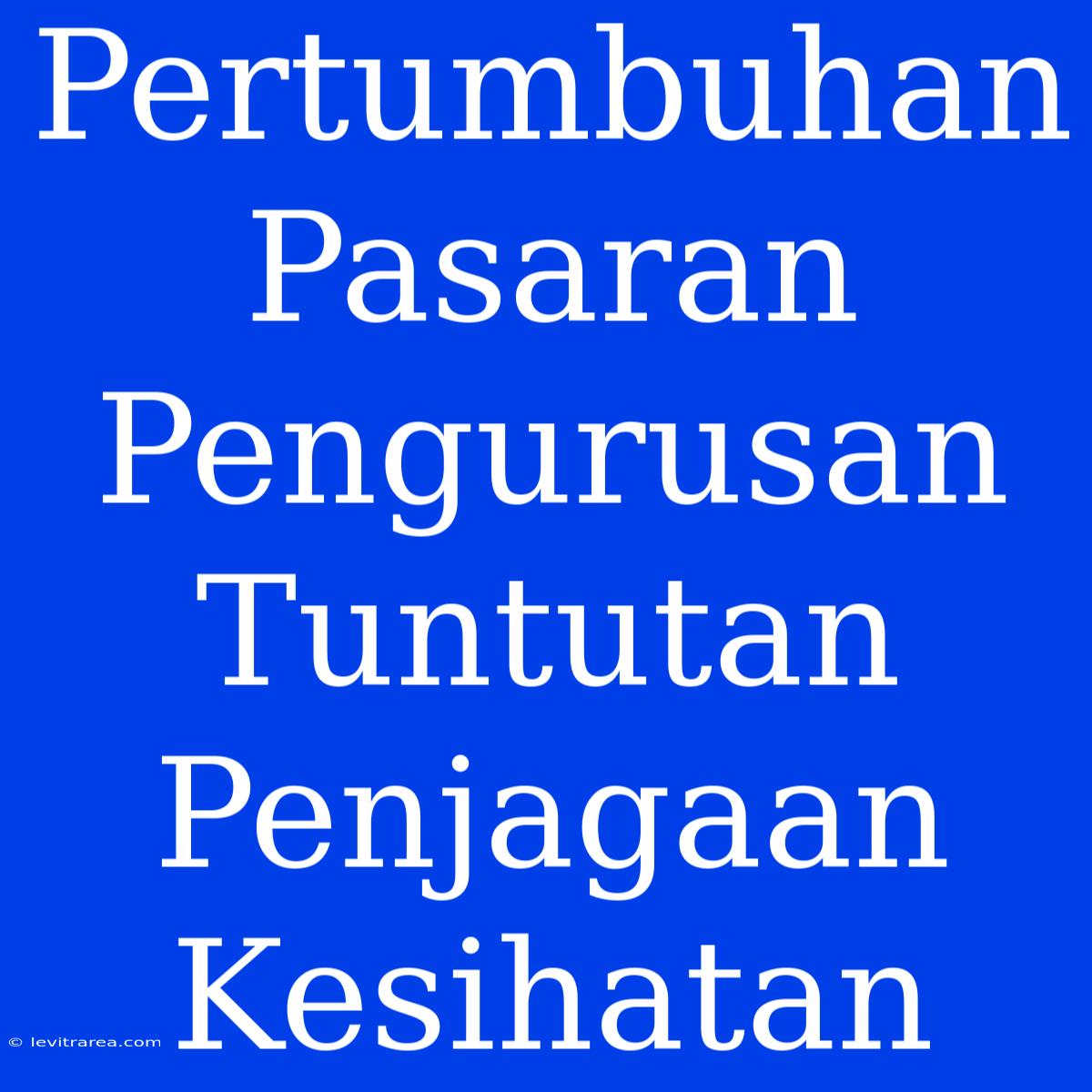 Pertumbuhan Pasaran Pengurusan Tuntutan Penjagaan Kesihatan