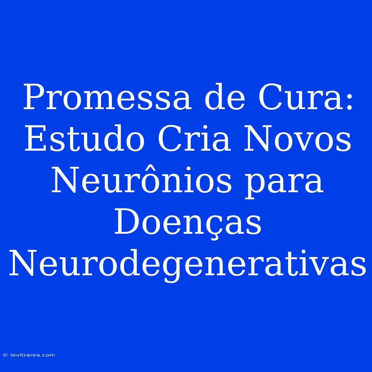 Promessa De Cura: Estudo Cria Novos Neurônios Para Doenças Neurodegenerativas 