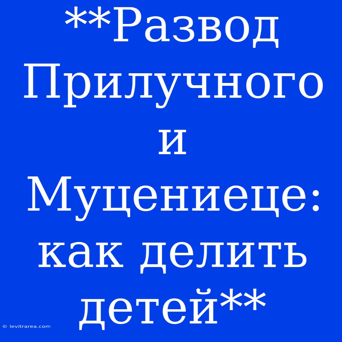 **Развод Прилучного И Муцениеце: Как Делить Детей**