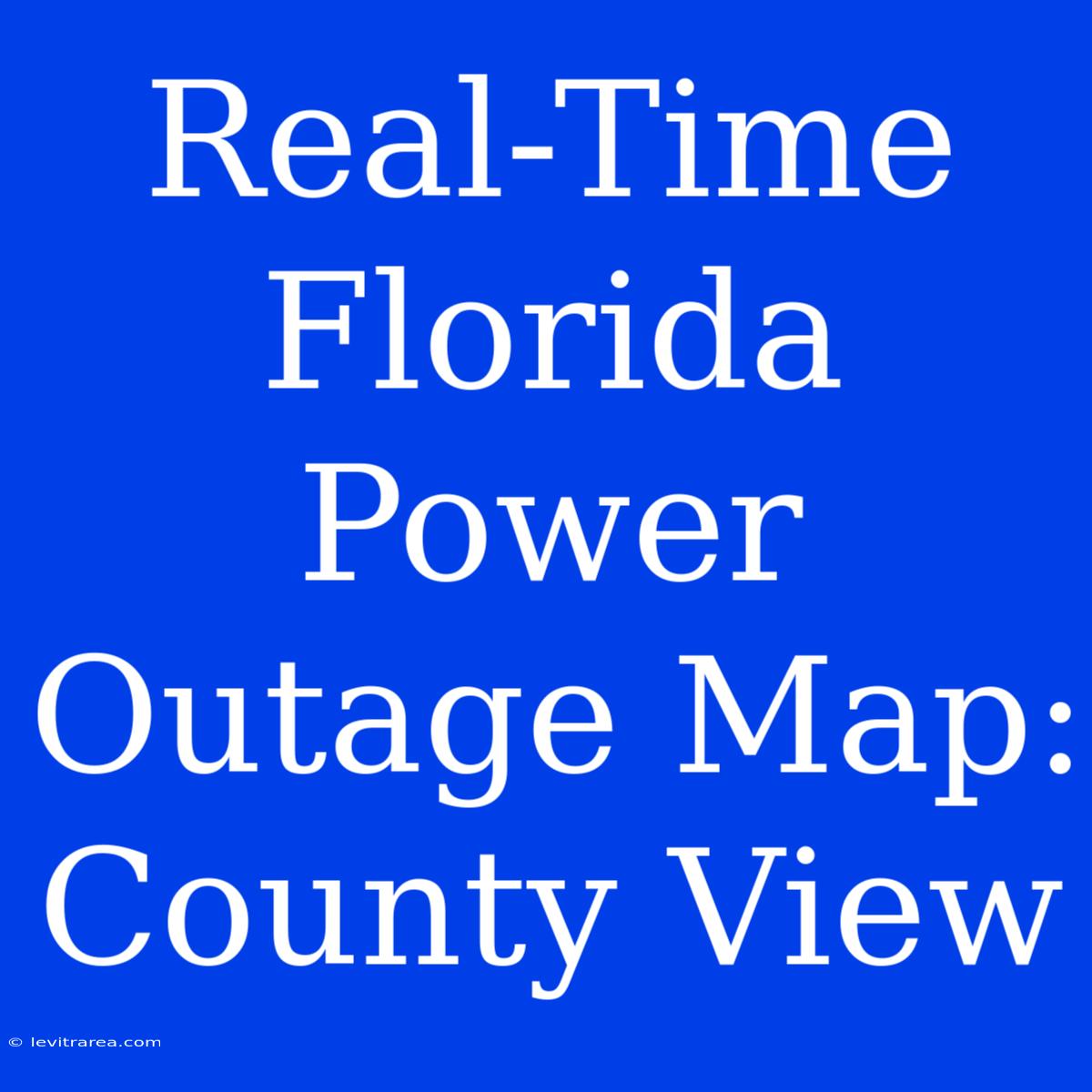 Real-Time Florida Power Outage Map: County View