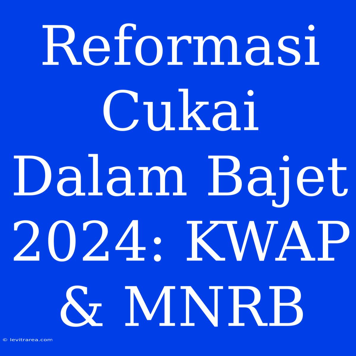 Reformasi Cukai Dalam Bajet 2024: KWAP & MNRB