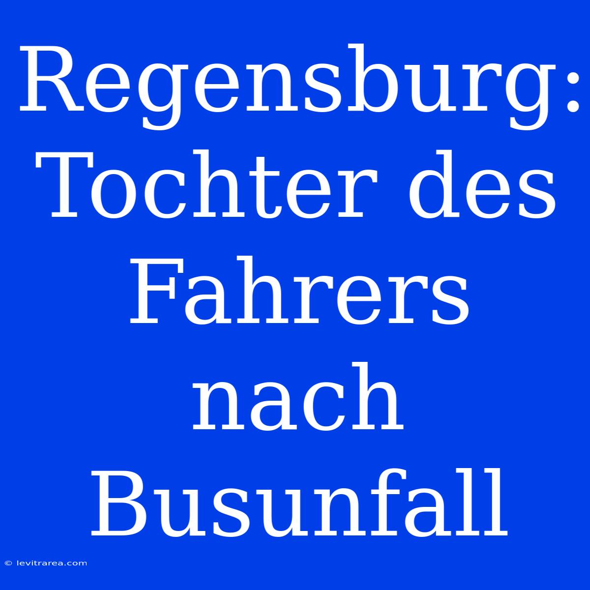 Regensburg: Tochter Des Fahrers Nach Busunfall