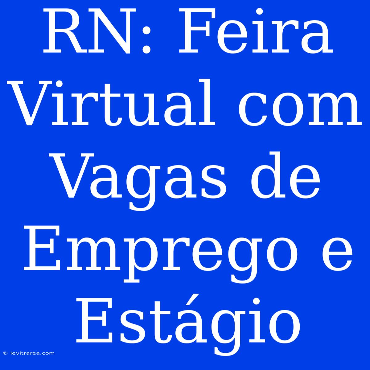 RN: Feira Virtual Com Vagas De Emprego E Estágio