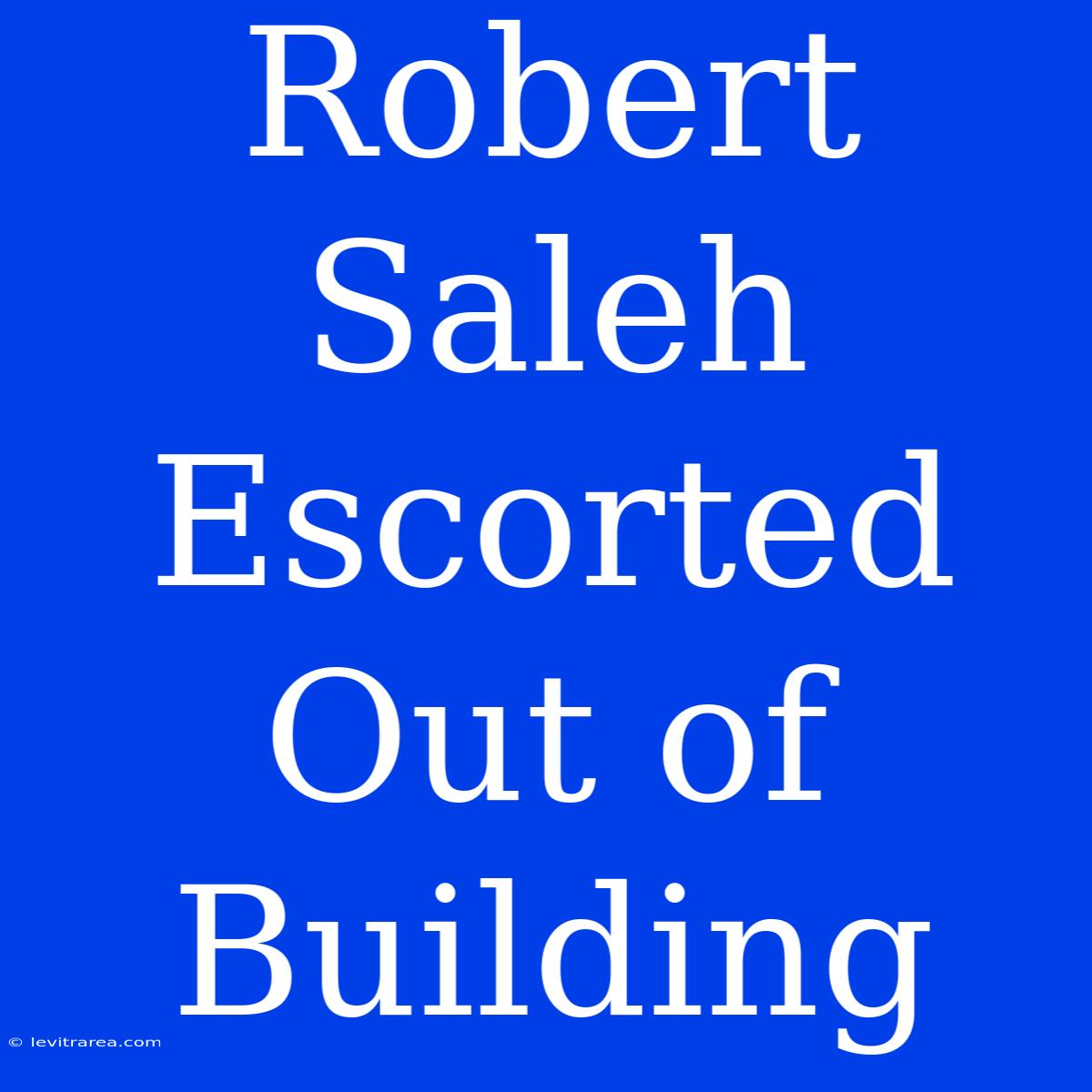 Robert Saleh Escorted Out Of Building