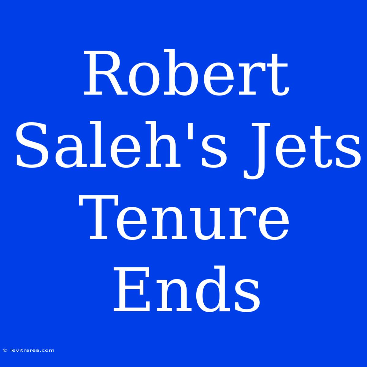 Robert Saleh's Jets Tenure Ends