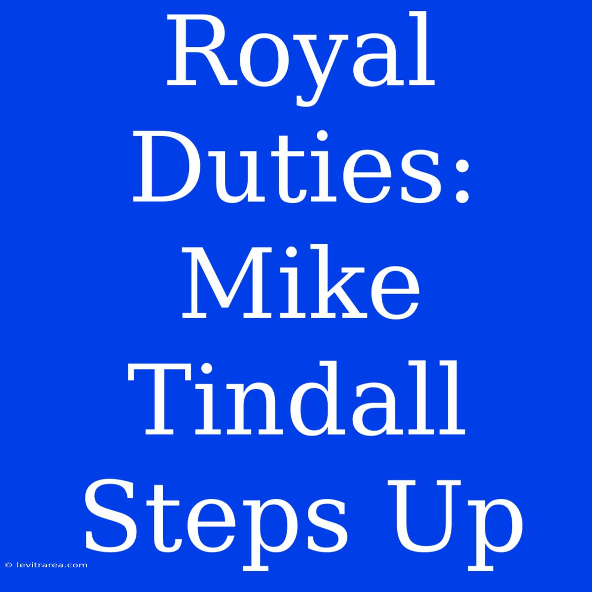 Royal Duties: Mike Tindall Steps Up 