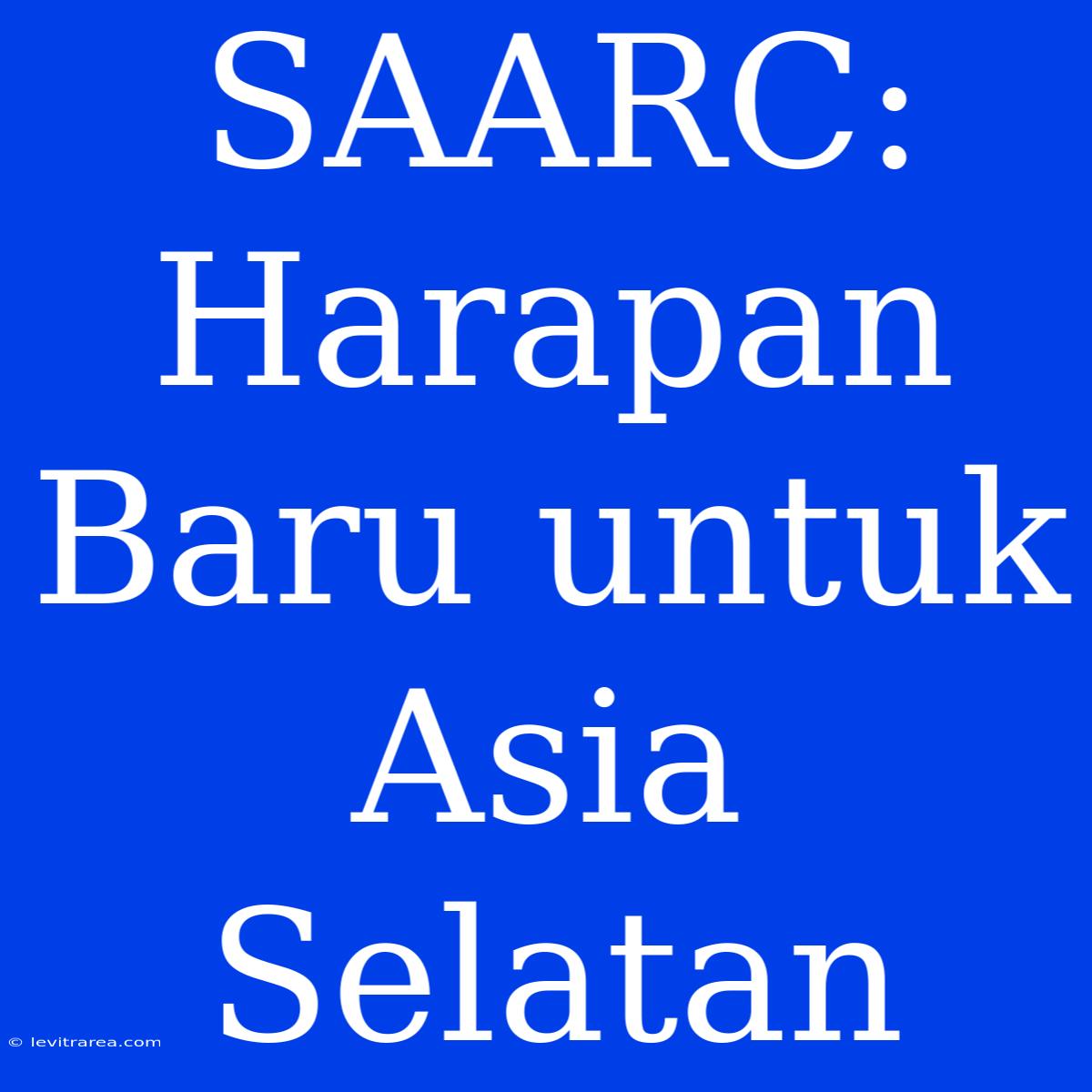 SAARC: Harapan Baru Untuk Asia Selatan