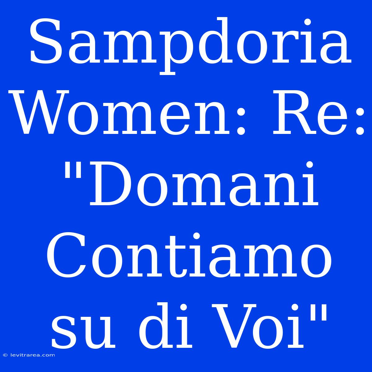 Sampdoria Women: Re: 