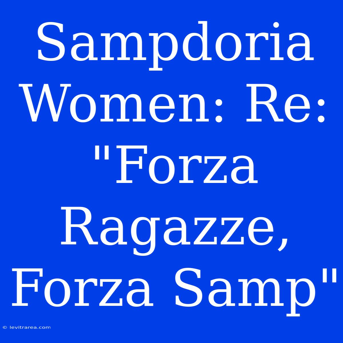 Sampdoria Women: Re: 