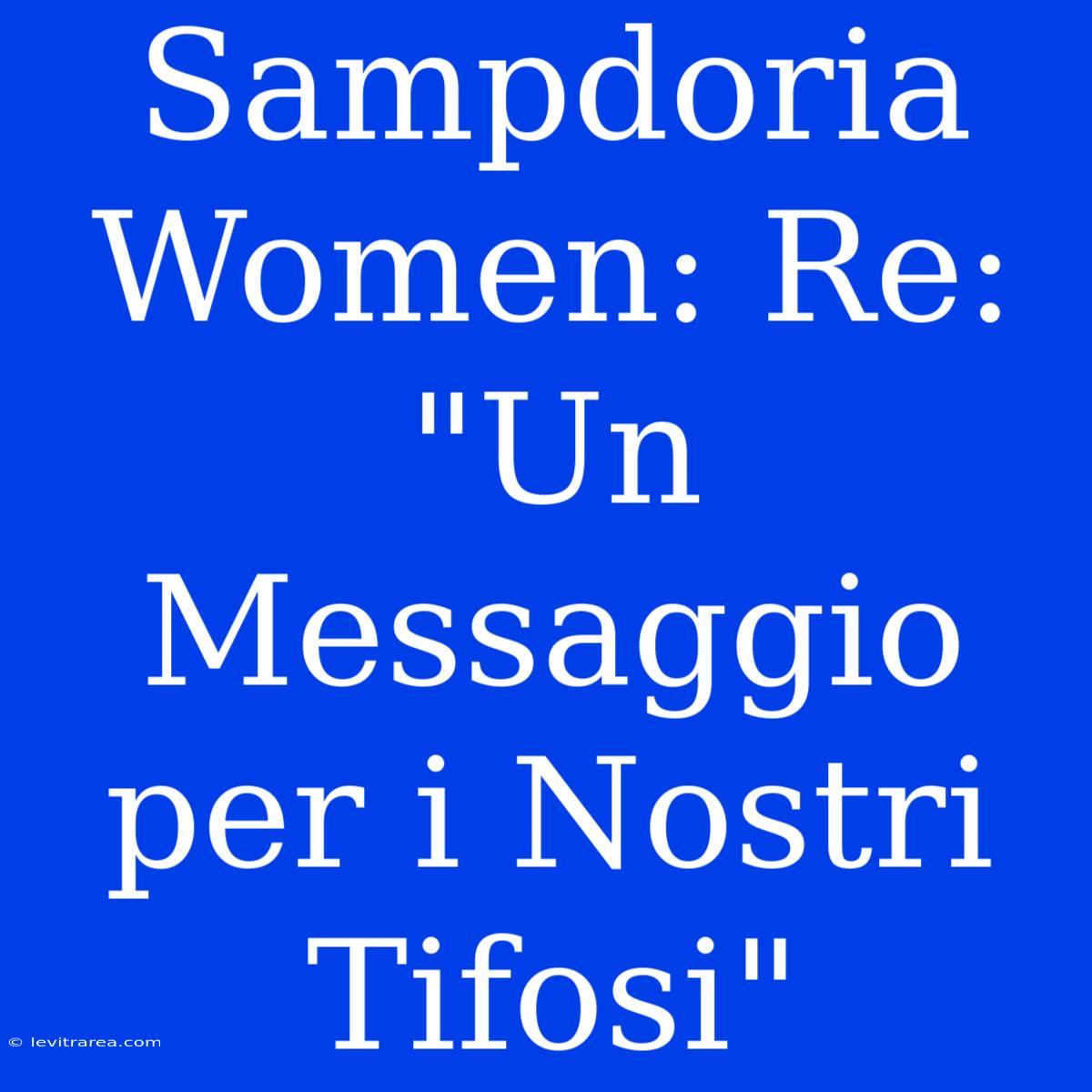 Sampdoria Women: Re: 