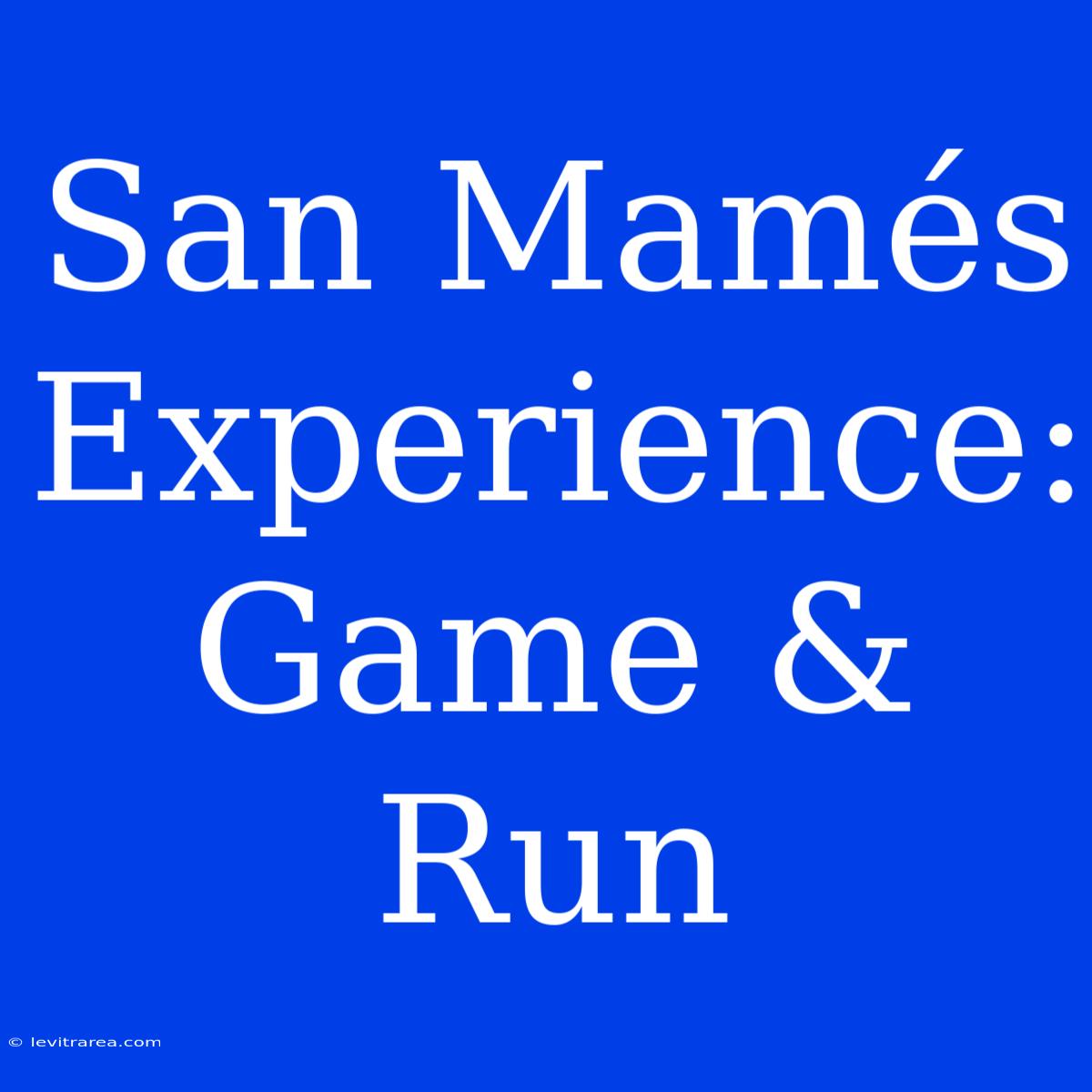 San Mamés Experience: Game & Run