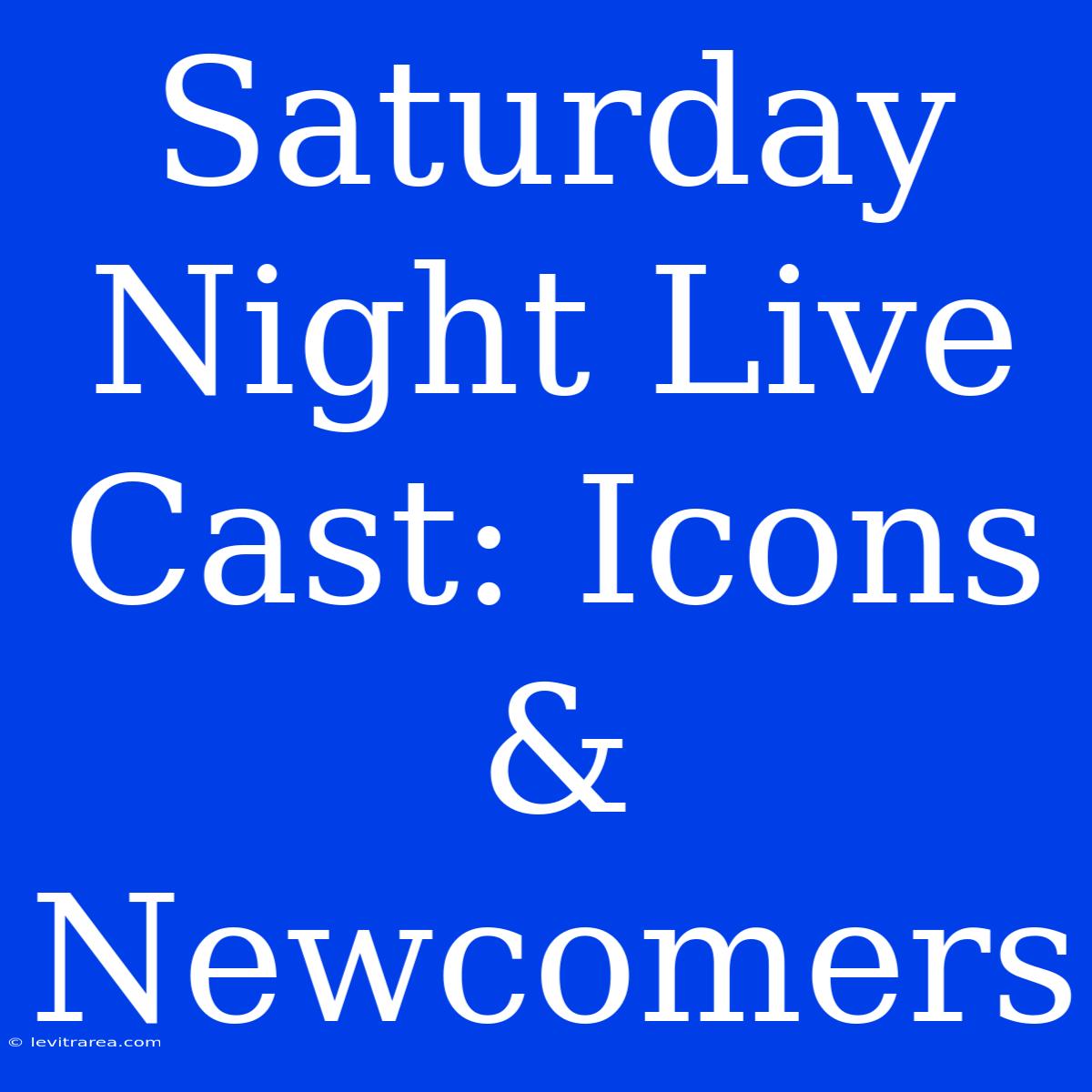 Saturday Night Live Cast: Icons & Newcomers