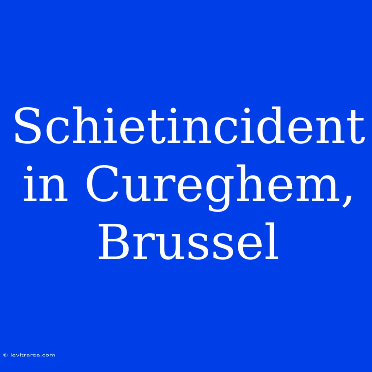 Schietincident In Cureghem, Brussel 