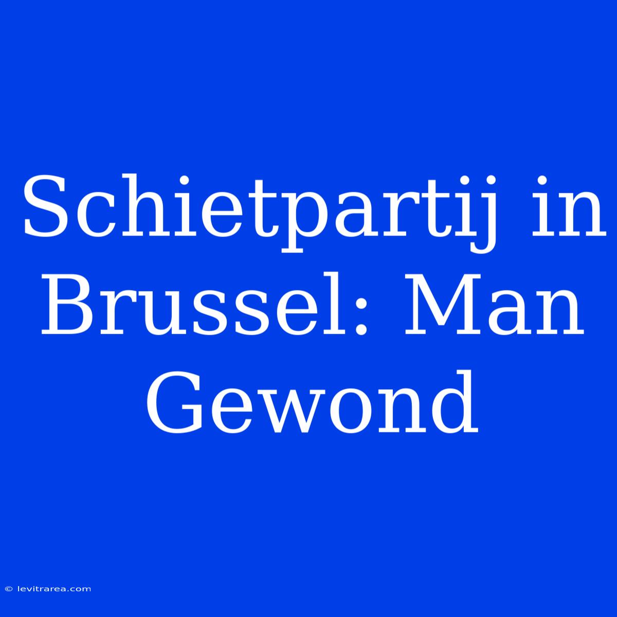 Schietpartij In Brussel: Man Gewond