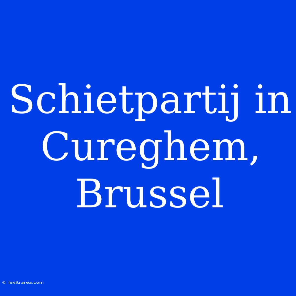 Schietpartij In Cureghem, Brussel