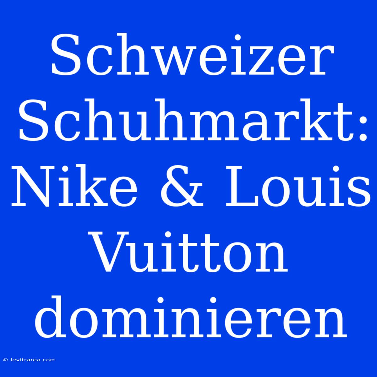 Schweizer Schuhmarkt: Nike & Louis Vuitton Dominieren