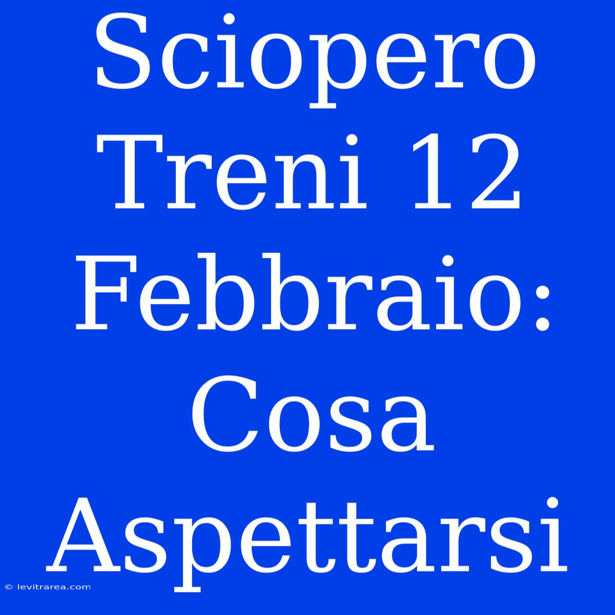 Sciopero Treni 12 Febbraio: Cosa Aspettarsi