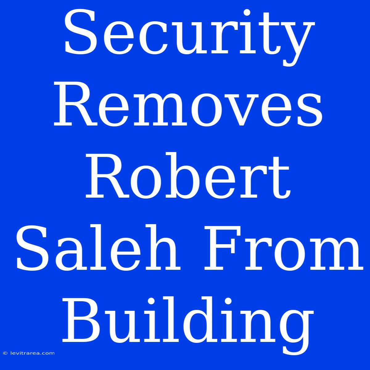 Security Removes Robert Saleh From Building