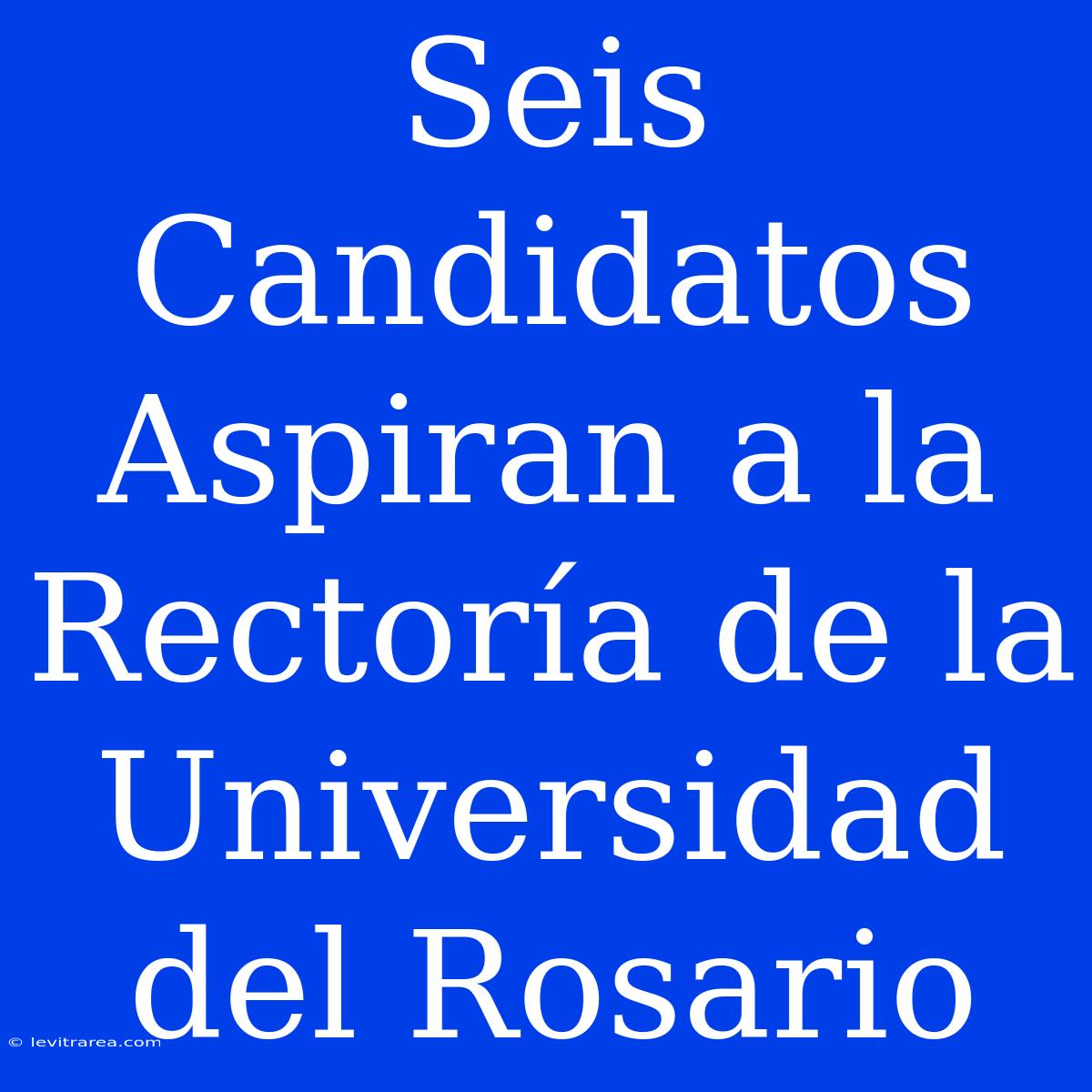 Seis Candidatos Aspiran A La Rectoría De La Universidad Del Rosario