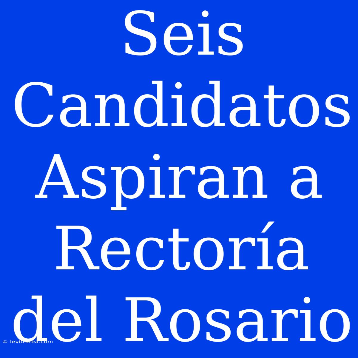 Seis Candidatos Aspiran A Rectoría Del Rosario