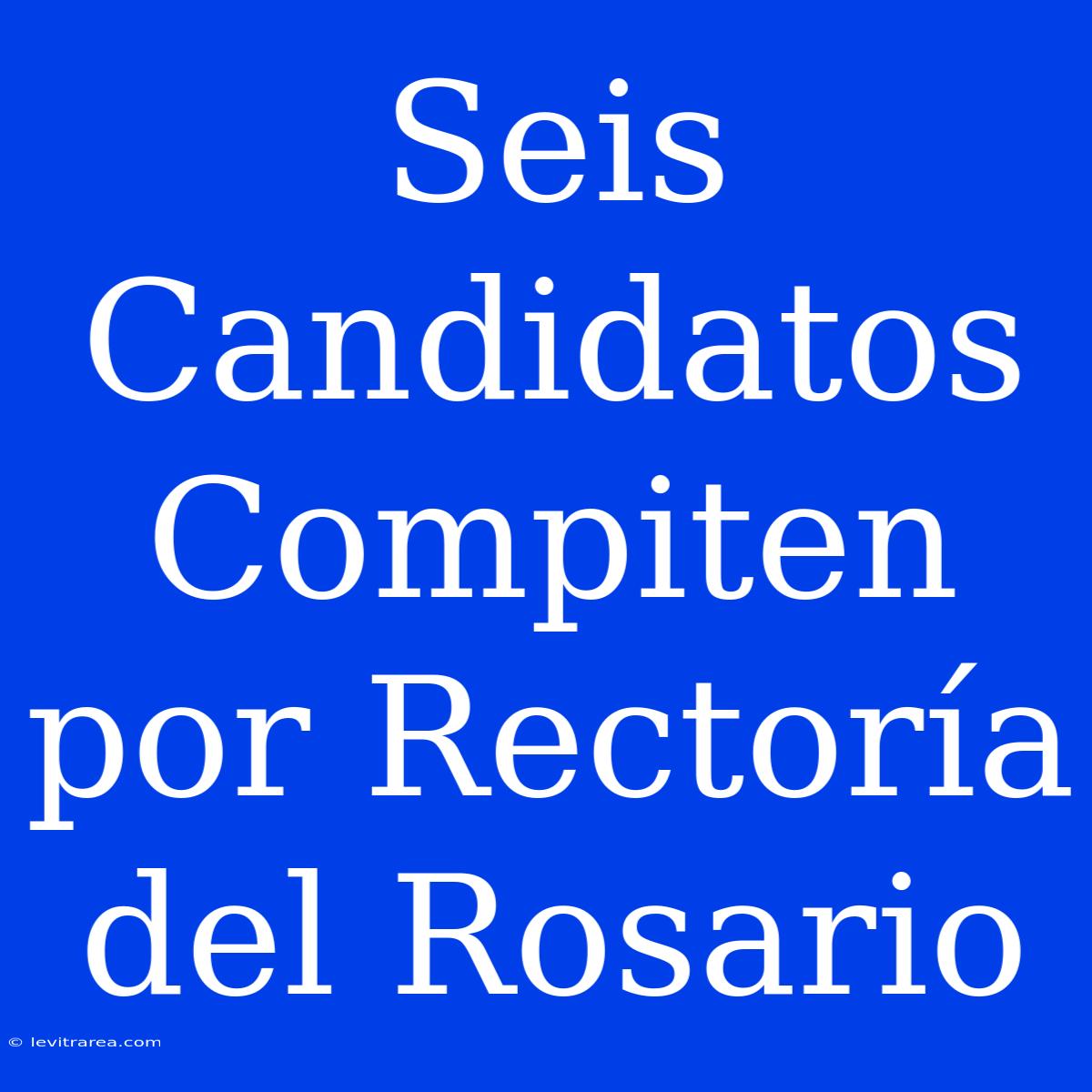 Seis Candidatos Compiten Por Rectoría Del Rosario