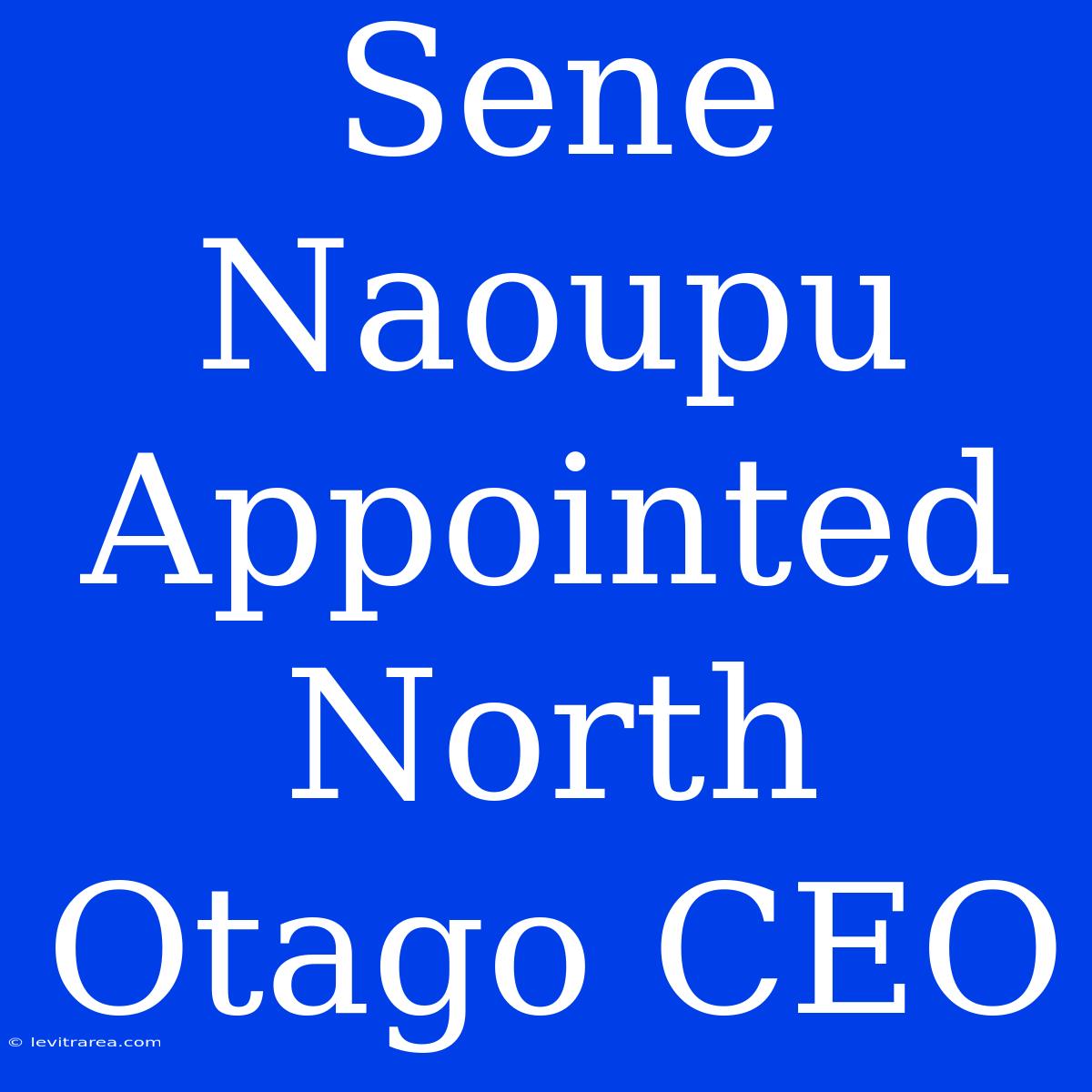 Sene Naoupu Appointed North Otago CEO