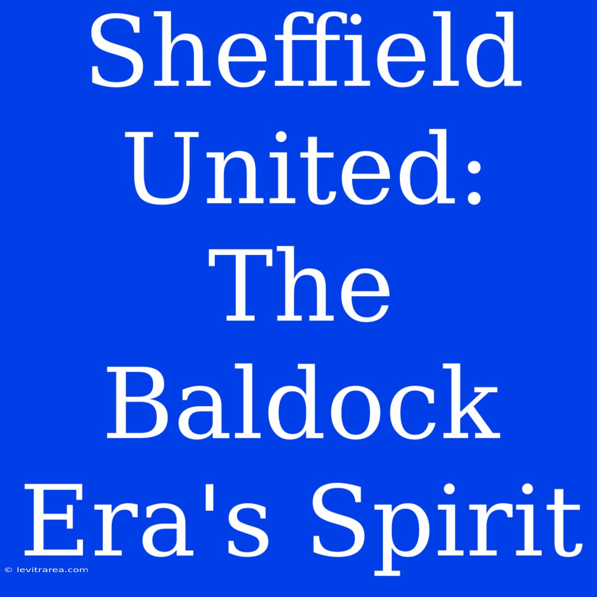 Sheffield United: The Baldock Era's Spirit