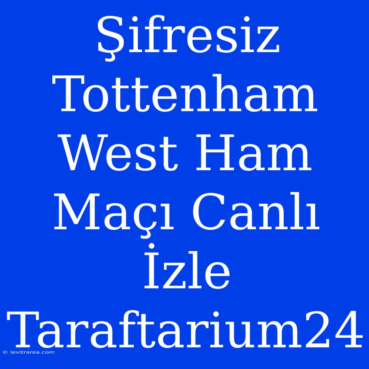 Şifresiz Tottenham West Ham Maçı Canlı İzle Taraftarium24