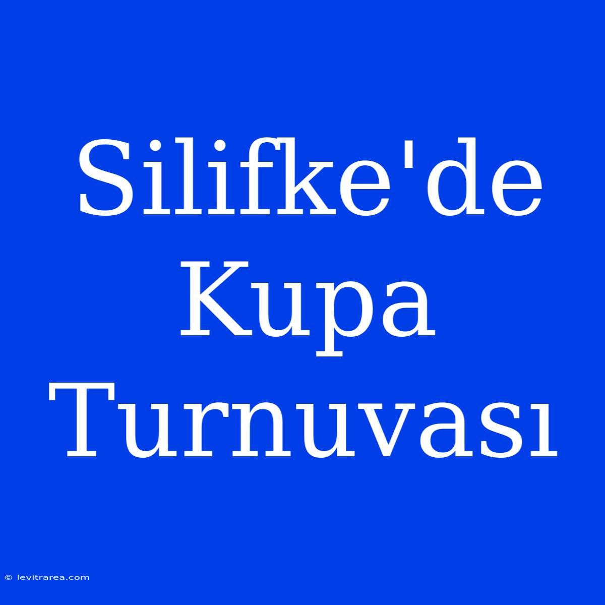 Silifke'de Kupa Turnuvası