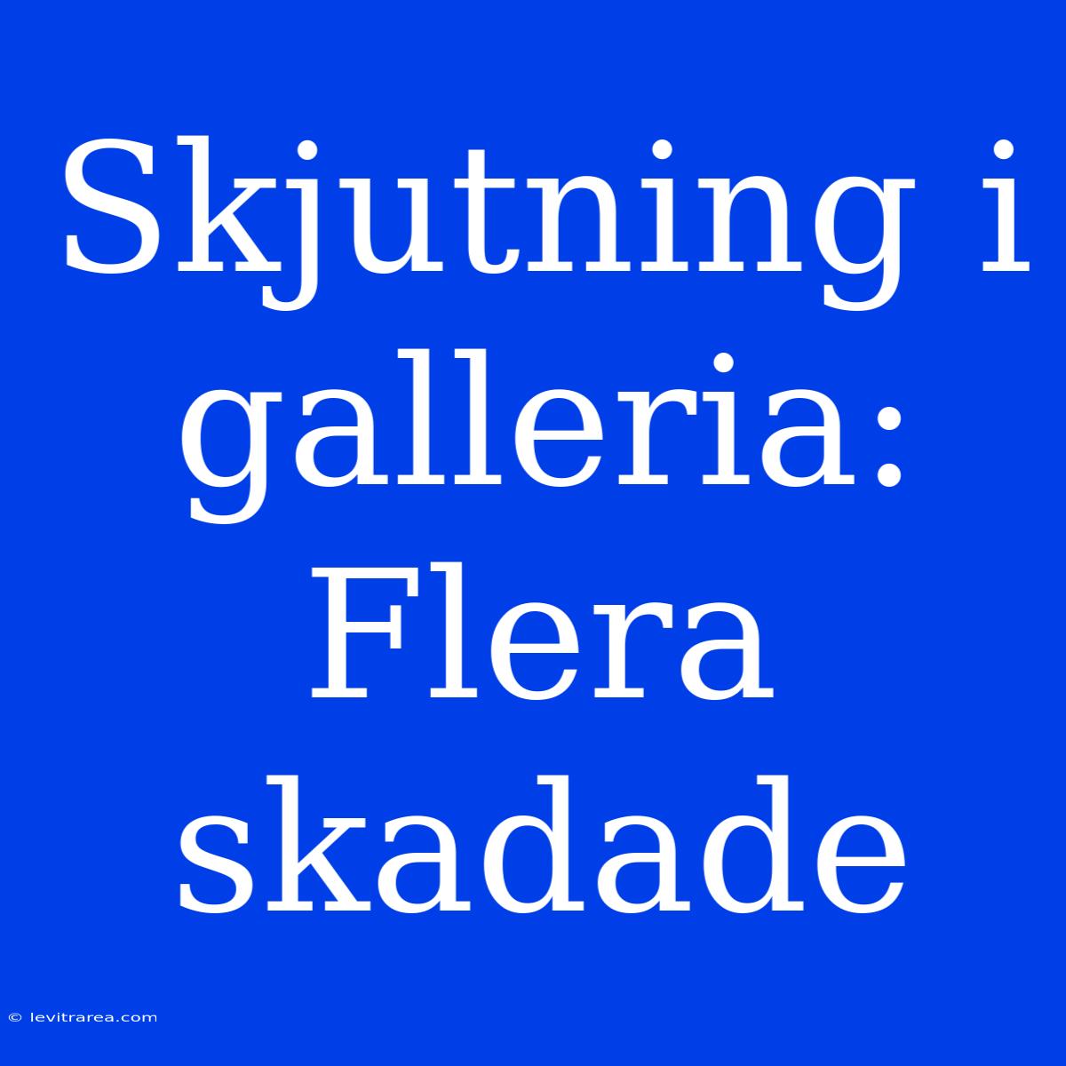 Skjutning I Galleria: Flera Skadade