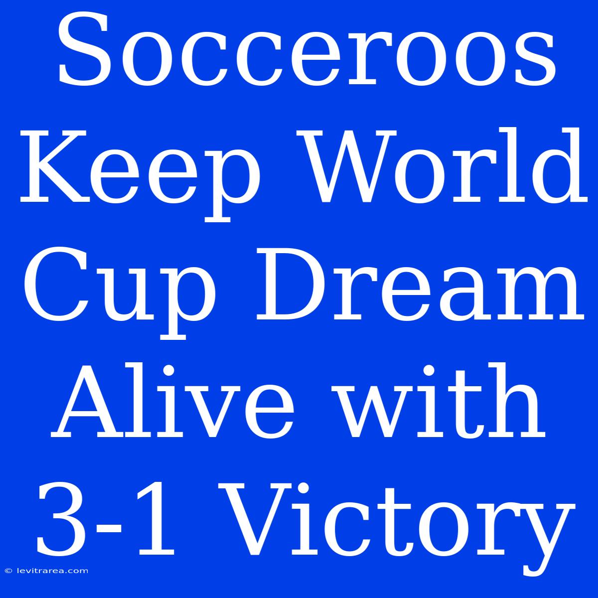 Socceroos Keep World Cup Dream Alive With 3-1 Victory