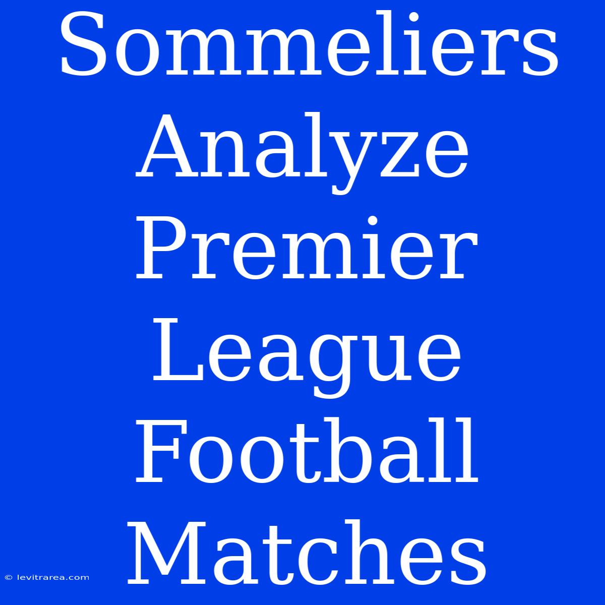 Sommeliers Analyze Premier League Football Matches