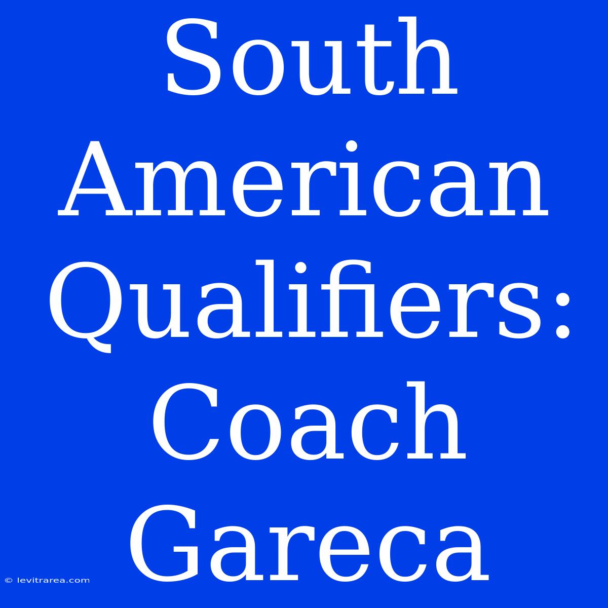 South American Qualifiers: Coach Gareca