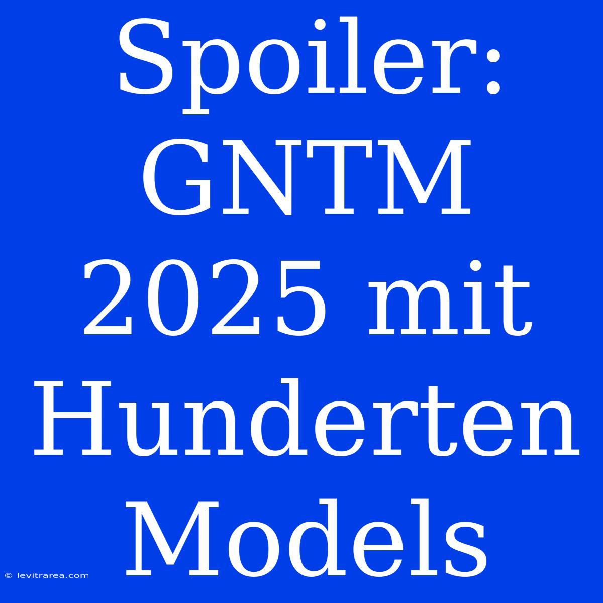 Spoiler: GNTM 2025 Mit Hunderten Models