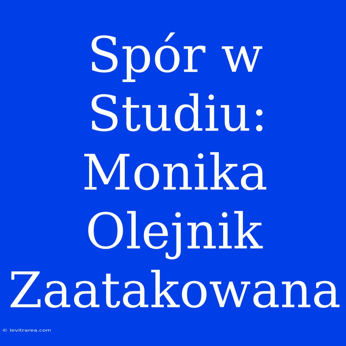 Spór W Studiu: Monika Olejnik Zaatakowana