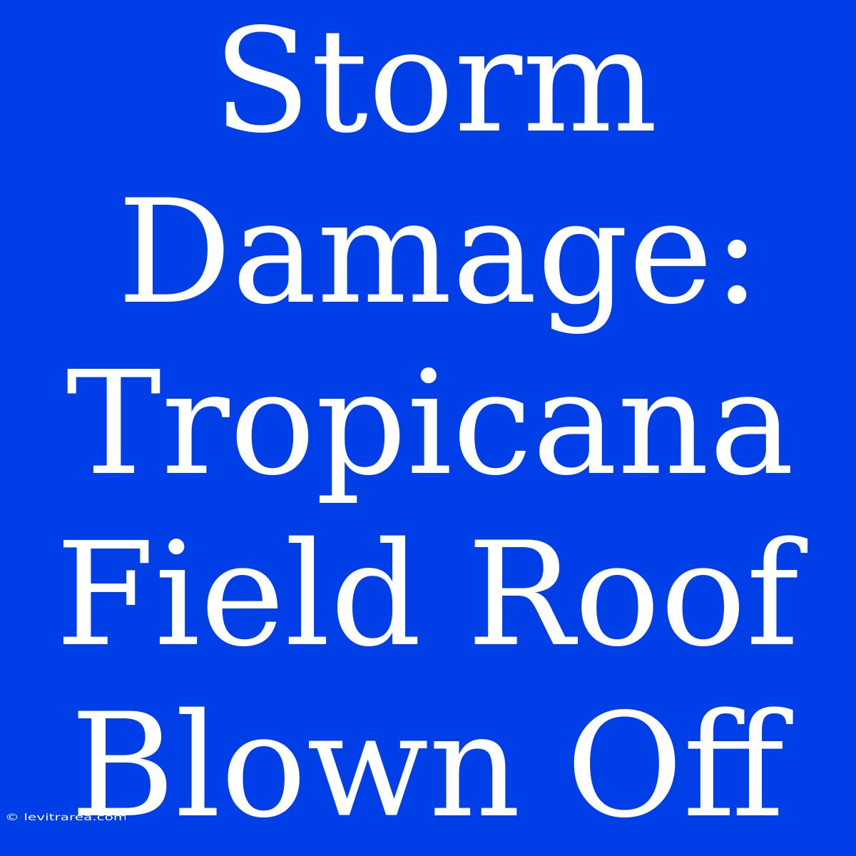 Storm Damage: Tropicana Field Roof Blown Off