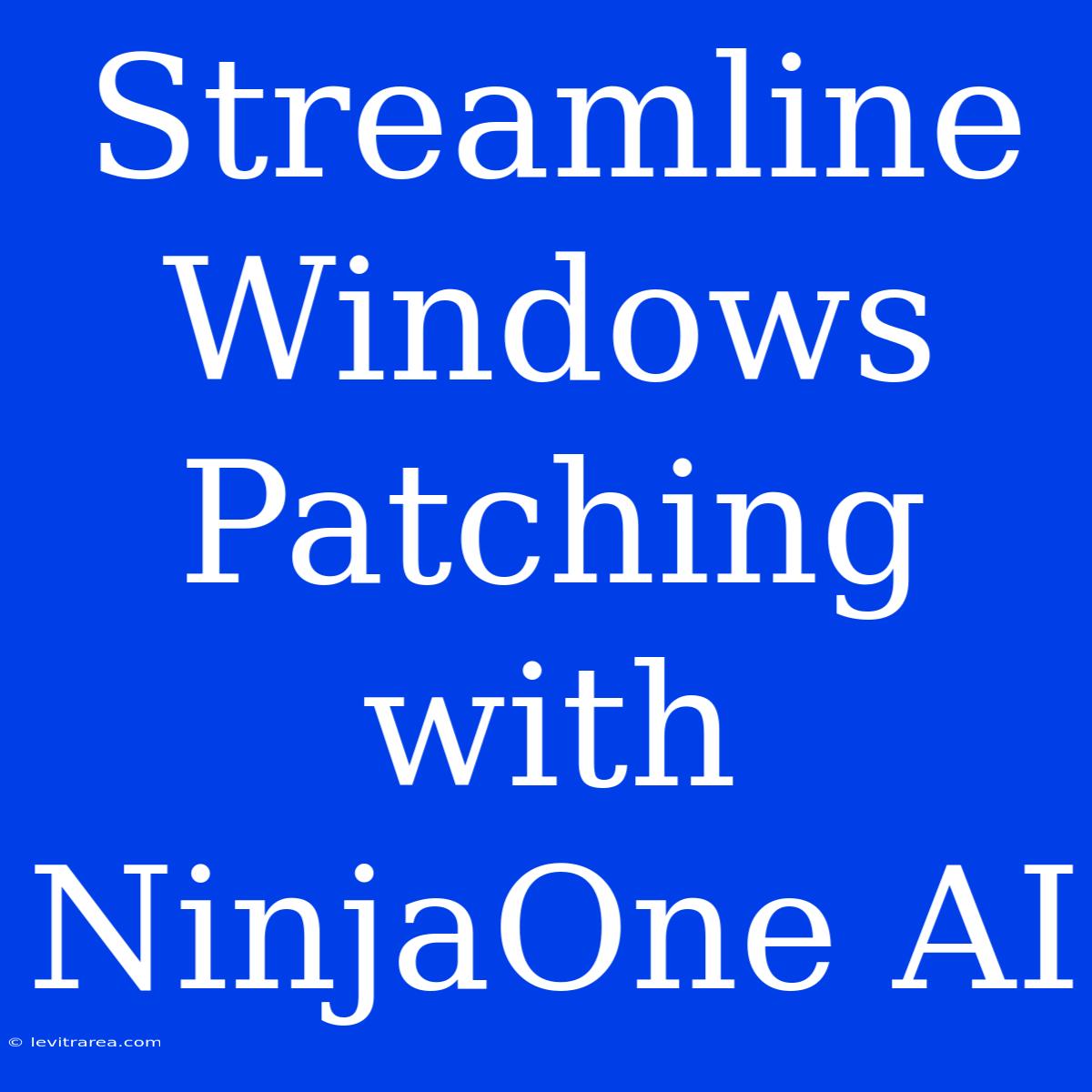 Streamline Windows Patching With NinjaOne AI