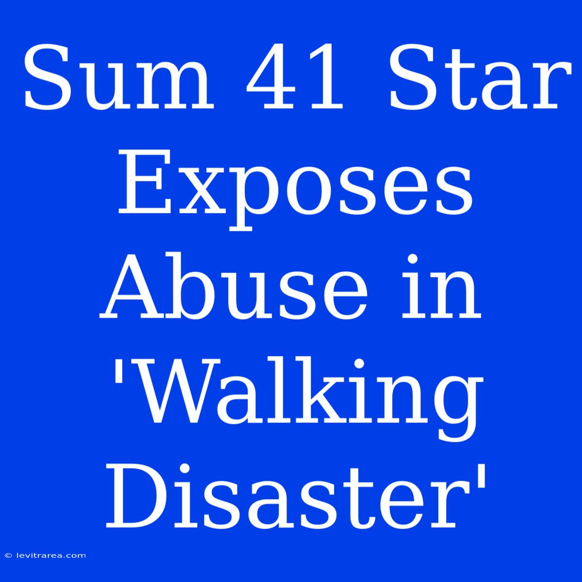 Sum 41 Star Exposes Abuse In 'Walking Disaster'