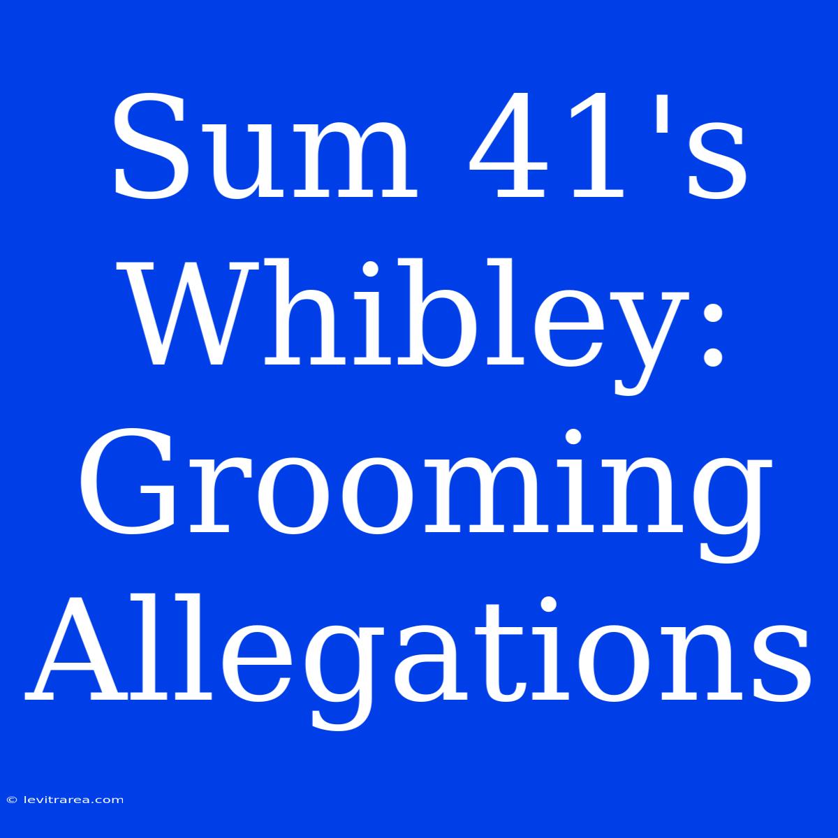 Sum 41's Whibley: Grooming Allegations